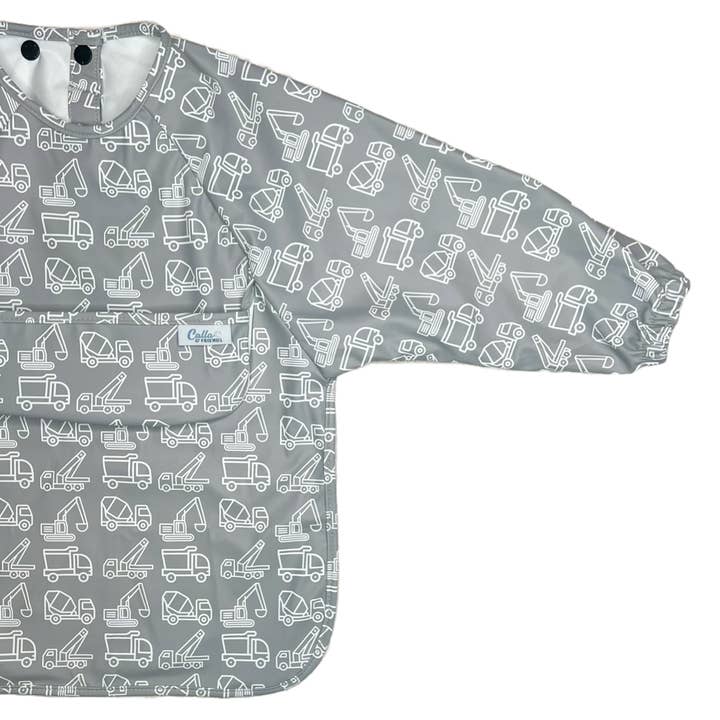 Calla & Friends - Wholesale Bib - Baby - The Grayson Long Sleeve Bib - Construction