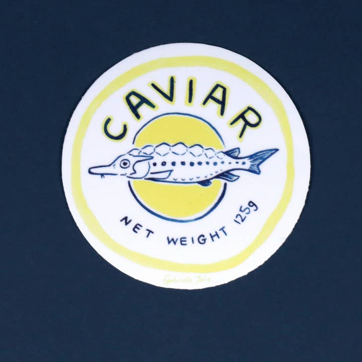 Caviar Sticker for wholesale by Fish-Eyed by Gabrielle Jolie