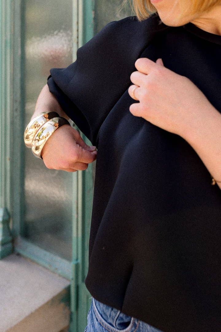 Black Short-sleeve nursing bubble sweatshirt for wholesale on Faire3