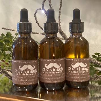 Bare Natural Soap Co - Wholesale Beard Styling Product - 207 Vintage Beard Oil | All-Natural Organic Beard Oil0