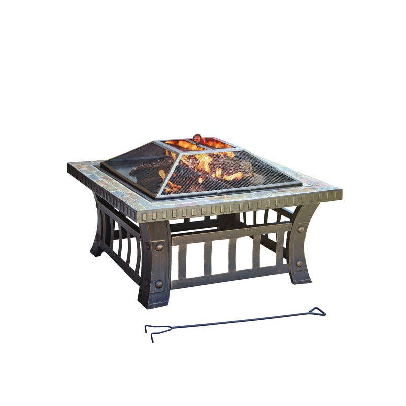Everyday Supply Co - Wholesale Fire Pit - Living Accents 30" Steel Square Wood Fire Pit