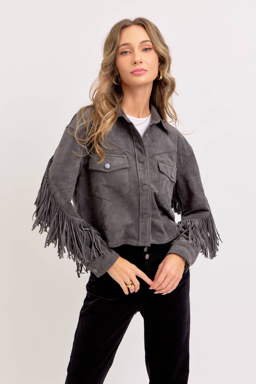 Sweet Lovely by Jen – Großhandel Hemdjacke/Shacket – Damen – Western-inspirierte Wildleder-Shacket61