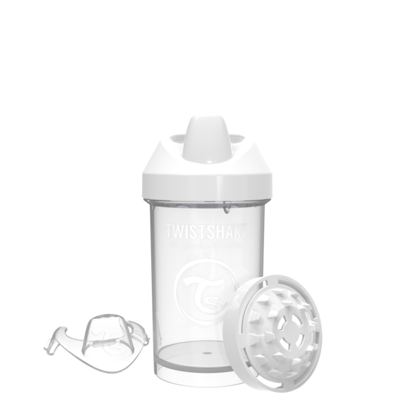 Posh Baby & Kids - Wholesale Drinking Glass/Cup - Kids & Baby - White Twistshake Sippy Cups - Crawler Cup 8+m - 300ml0