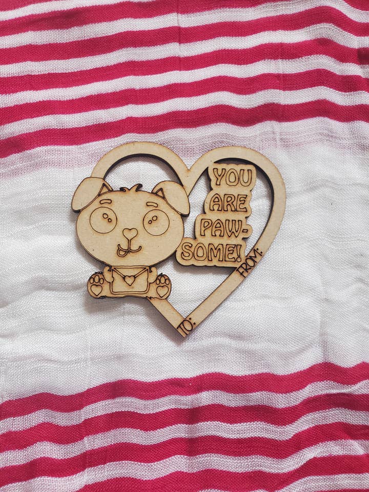 Wood Valentine Cards for wholesale by Heart n Sol