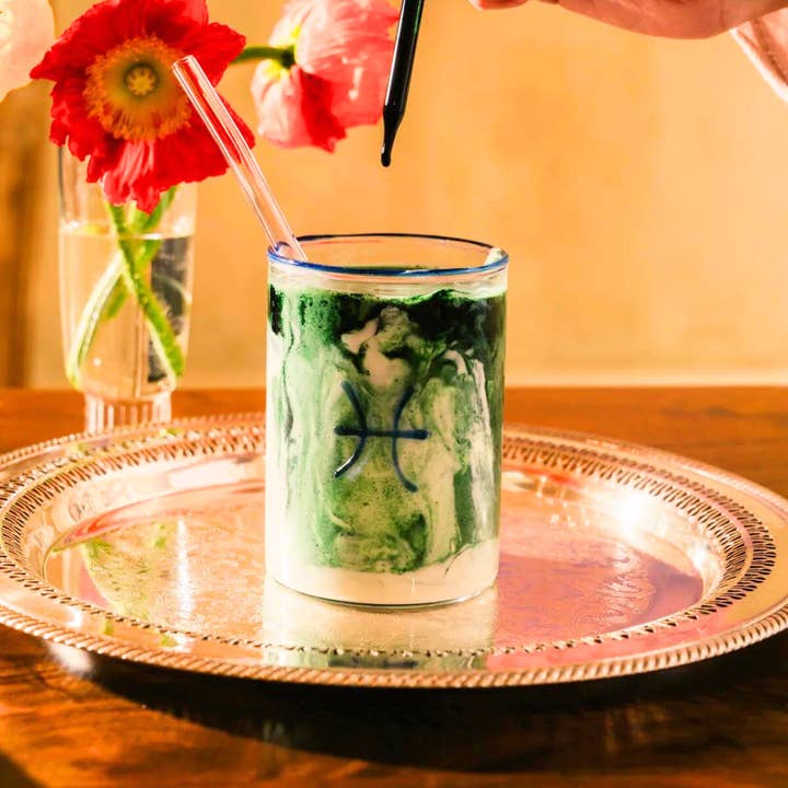 Blue Pisces Lowball Glass for wholesale on Faire7