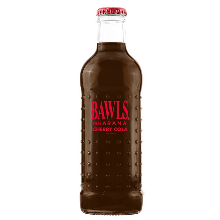 Bawls Soda, Cherry Cola Soda, 10oz Glass Bottle, 12ct for wholesale by Grandpa Joe's Candy Shop