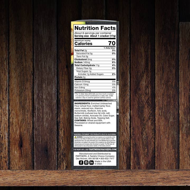 Partners Crackers - Wholesale Crackers - Avocado Oil & Sea Salt Flatbread Crackers2