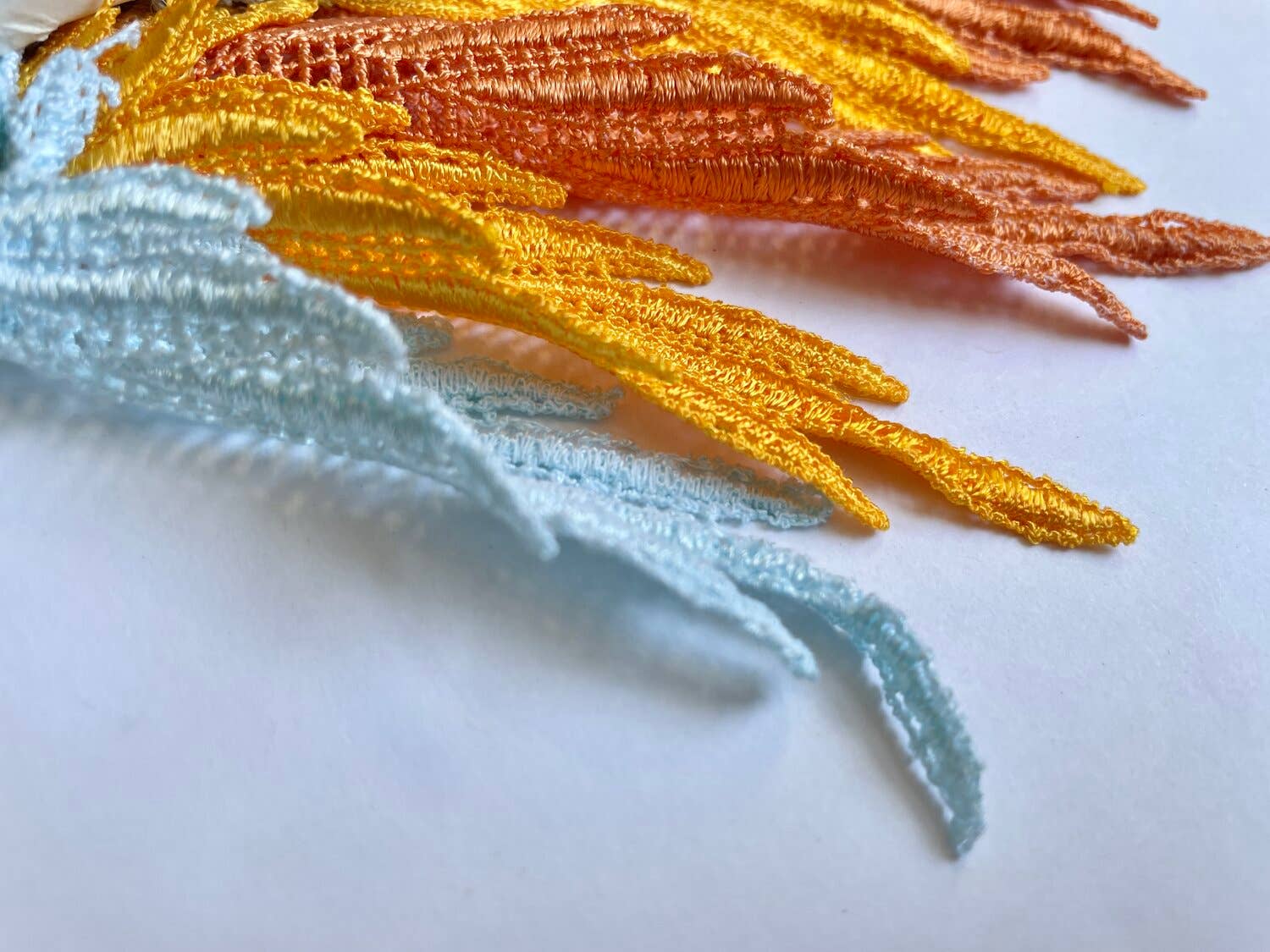 This Ilk – Großhandel Ohrhänger – Papageien-Ohrringe aus handgefärbter Spitze mit Messingkette28