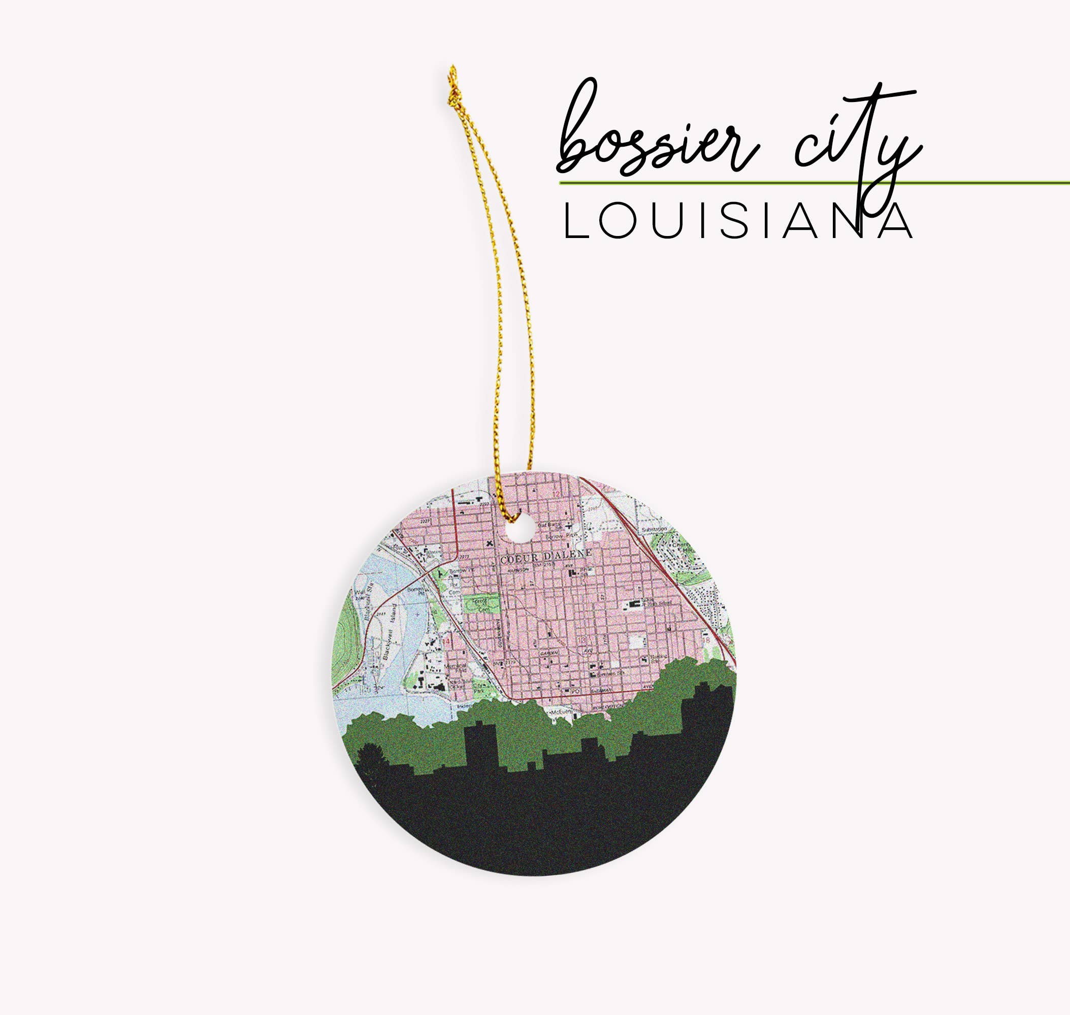 Paperfinch Design - Wholesale Ornament - Louisiana city skyline ornament | choose your city2