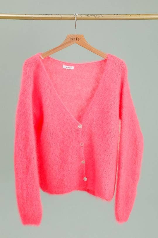 NAÏS PARIS – wholesale Cardigan – Women’s – V-neck cardigan with long sleeves in 80% kid mohair23