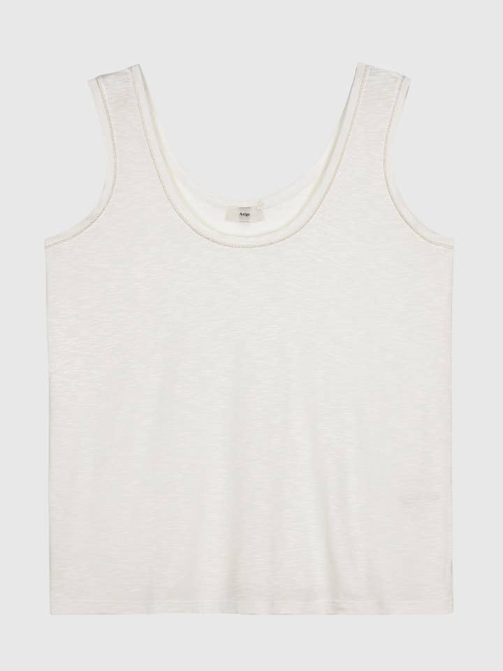 TANESSA TANKTOP wit voor wholesale door An'ge