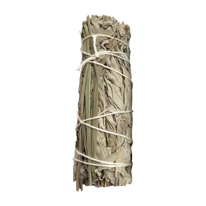 Sage Smudge Stick, Sweet Grass and White Sage 4" for wholesale by Heaven Spring Ltd