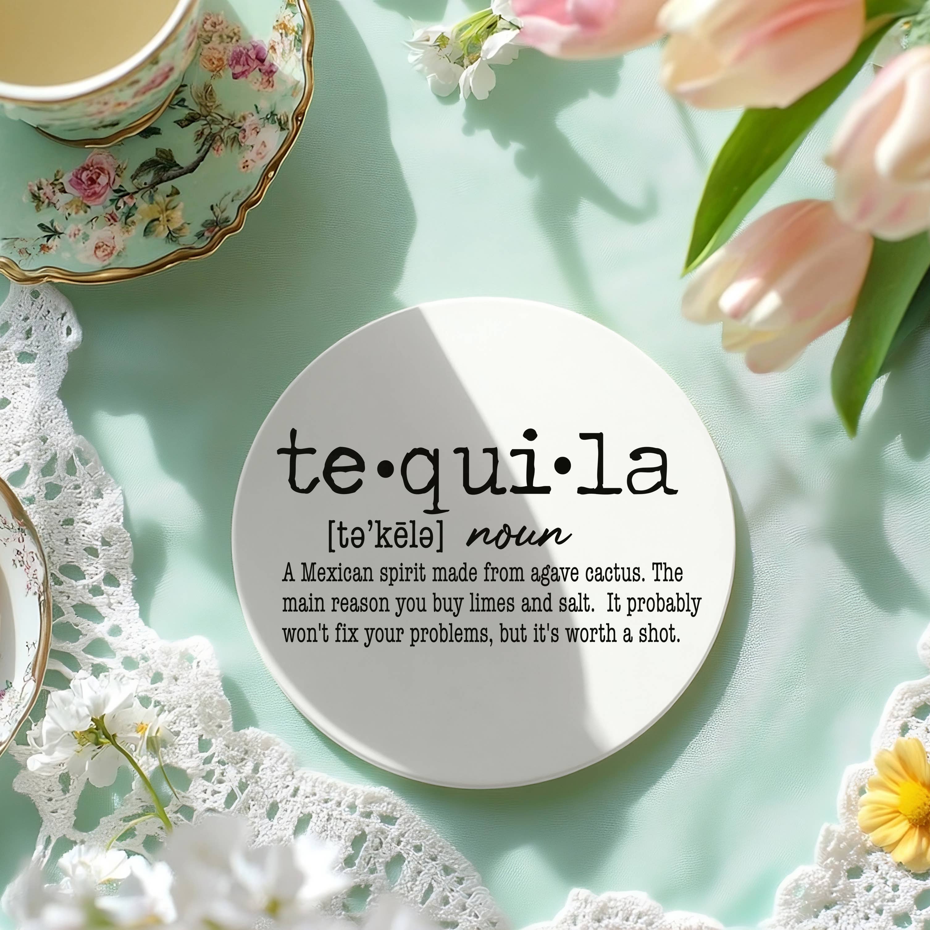 Gia Roma – Großhandel Untersetzer – Lustige Achterbahn-Geschenksets, Definitionen aus dem Humor-Getränkewörterbuch42