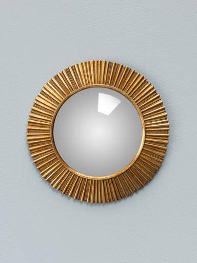 Golden convex mirror Sanctus for wholesale by Chehoma USA