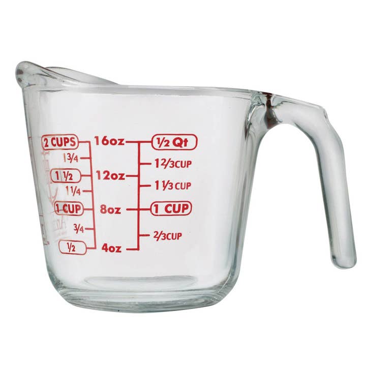 HIC - Harold Import Co. - Wholesale Kitchen Tool/Gadget - Anchor Glass Measuring Cup, 2 Cup