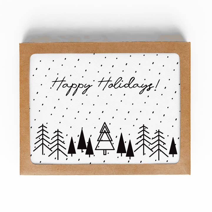 CARTE JOYEUSES FÊTES-PAYS DES MERVEILLES HIVERNALES-ENSEMBLE DE 8 EN BOÎTE pour la vente par MELLOWWORKS