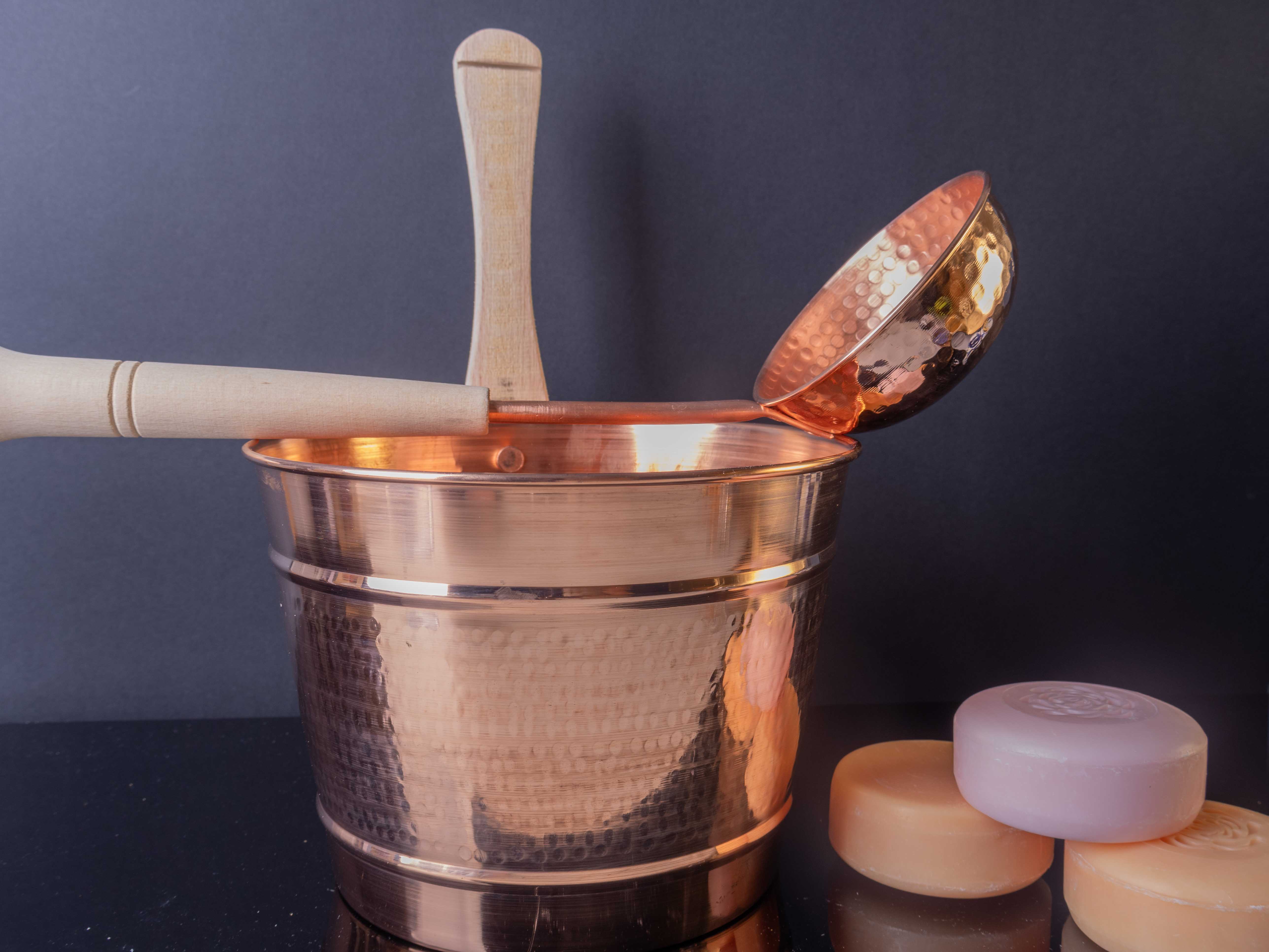 Kayrana - Venta al por mayor Cucharones - Cucharón de cobre con mango de madera5