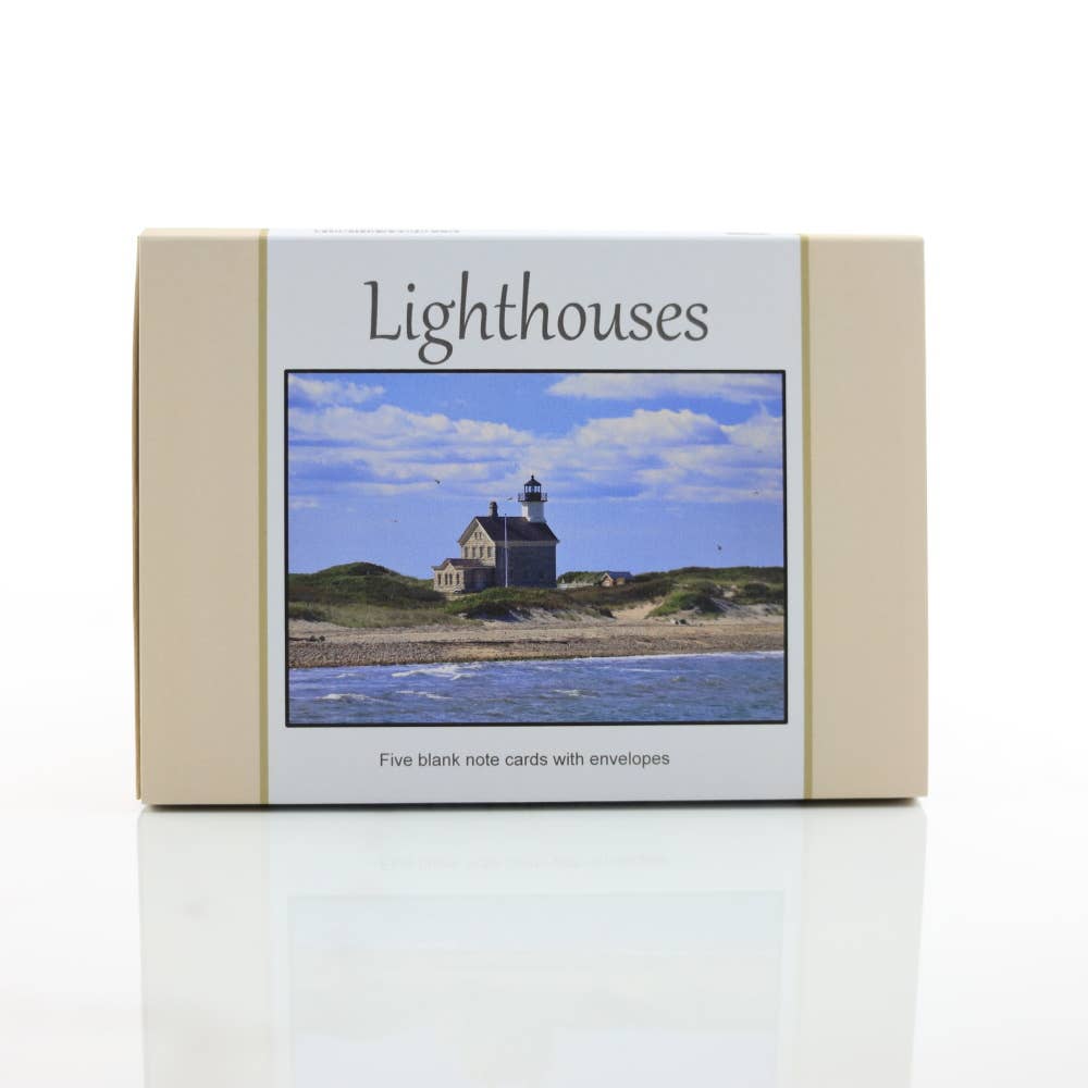 New England Prints - Wholesale Stationery/Notecard Set - Box of 5 All Occasion Lighthouse Blank Note Cards3