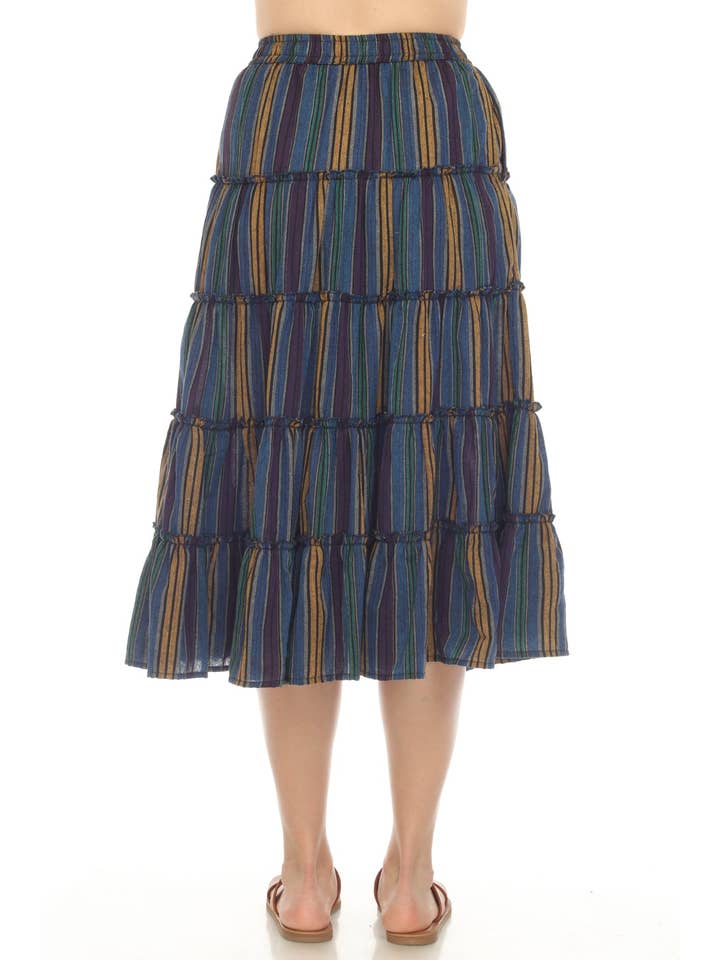 Lakhays Collection Inc. - Wholesale Rok - Dames - Twirl midi-rok met 5 lagen9