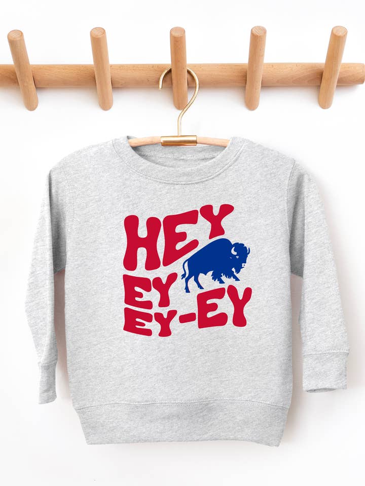 Hey Ey Ey Ey Buffalo Bills Sweatshirt Gráfico para Criança por atacado de Uncommon Label