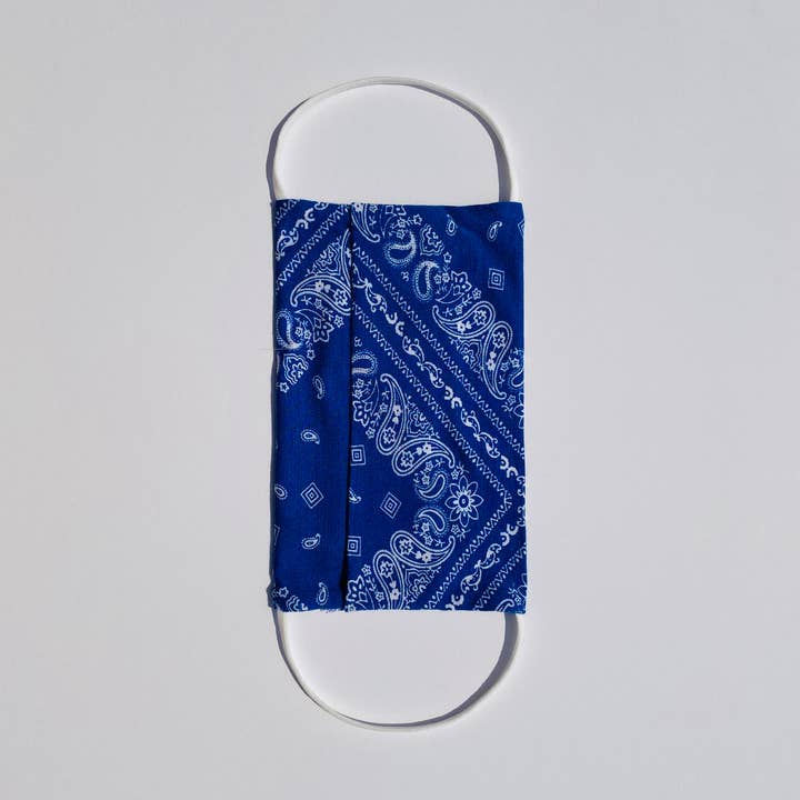 Royal Blue Bandana Mask for wholesale by American Mask Project