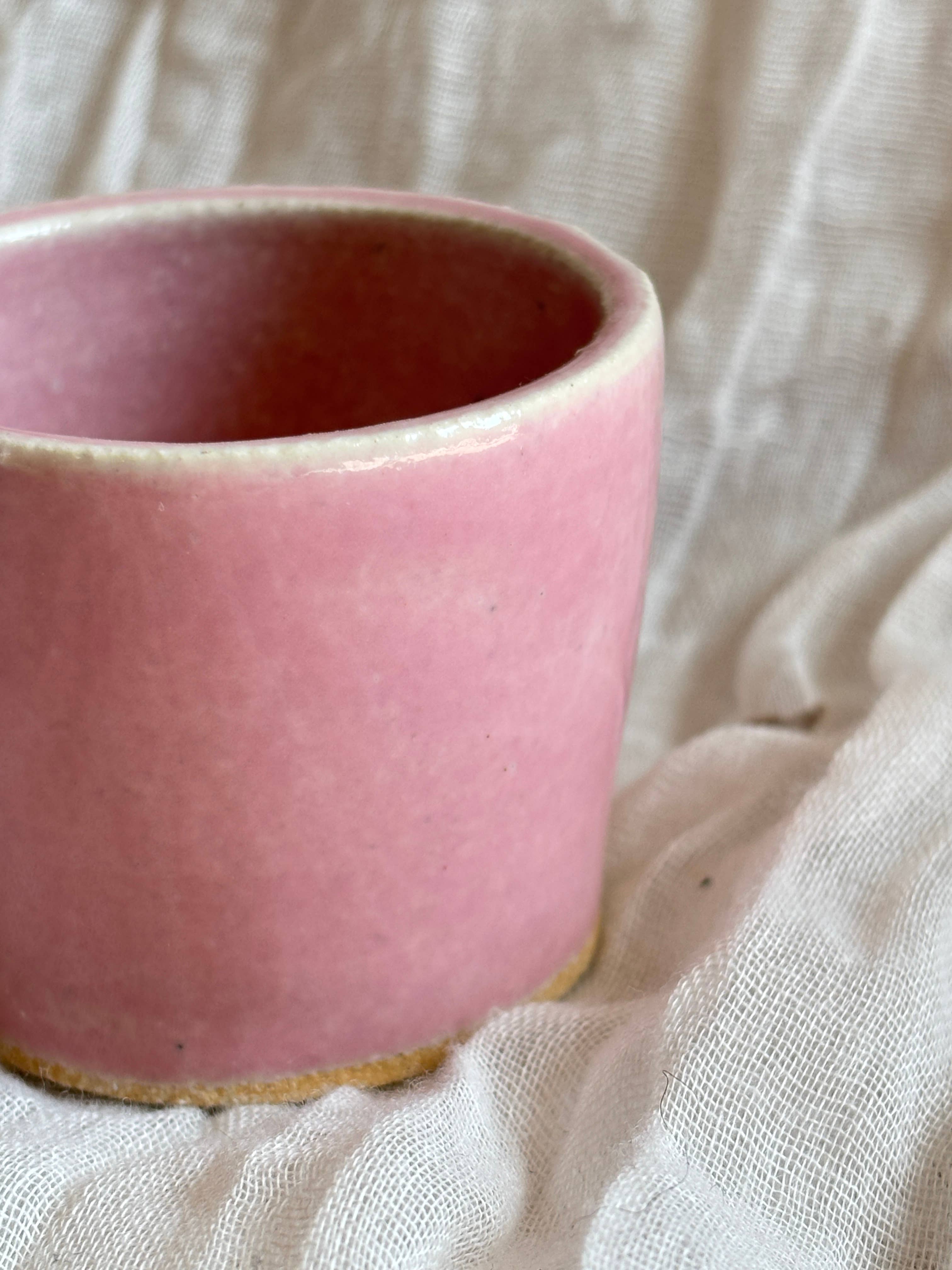 Charlotte Manser Ceramics - Wholesale Coffee/Tea Cup - Candy Floss Pink Handmade Ceramic 50ml Espresso Cup1