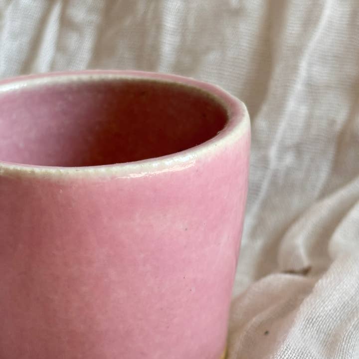 Charlotte Manser Ceramics - Wholesale Coffee/Tea Cup - Candy Floss Pink Handmade Ceramic 50ml Espresso Cup1