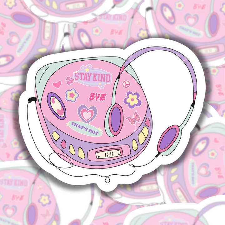 Discman Waterproof Sticker for wholesale by Studio Fifty One