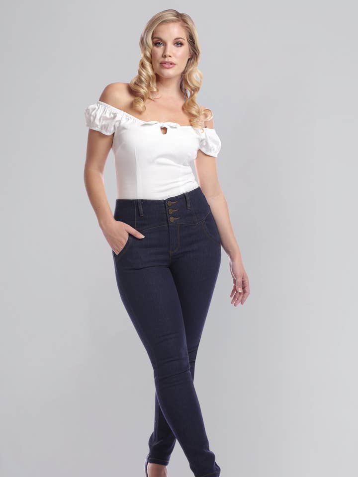 NAVY Rebel Kate Denim Jeans Plain for wholesale on Faire0