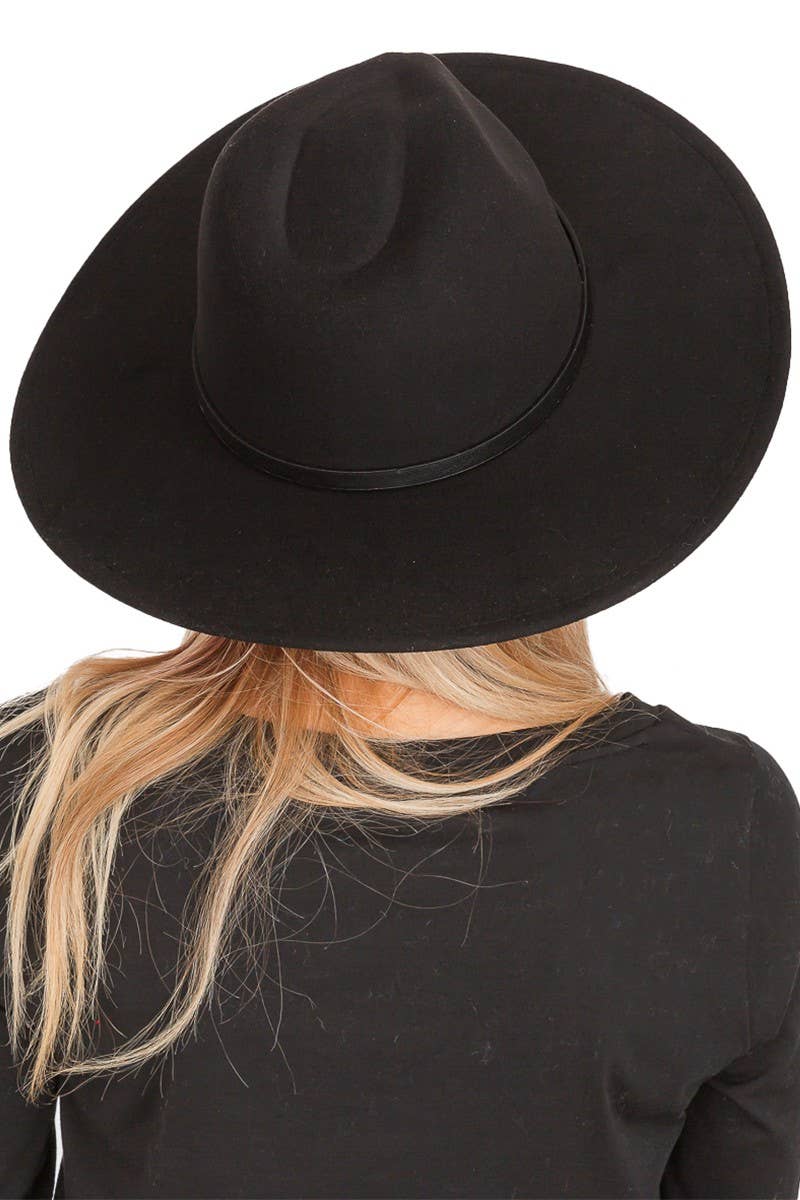 Cap Zone - Wholesale Fedora - Women's - Premium Two Tone Fedora Wide Brim With Belt 26