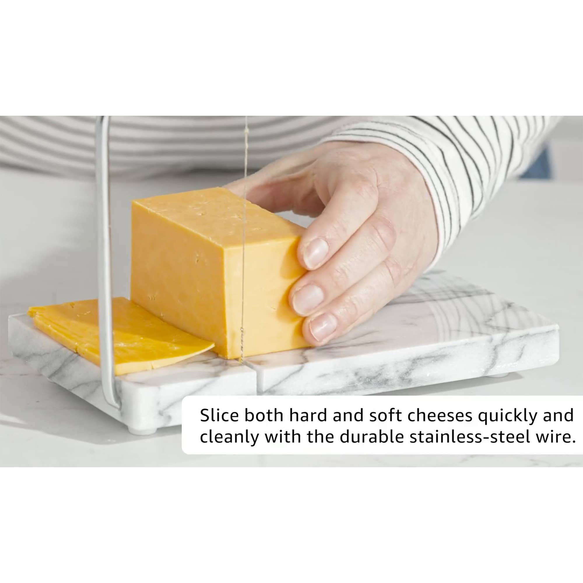 Fox Run Brands - Wholesale Cheese Spreader - Fox Run Marble Cheese Slicer, 2 Replacement Wires, 8" x 5"10