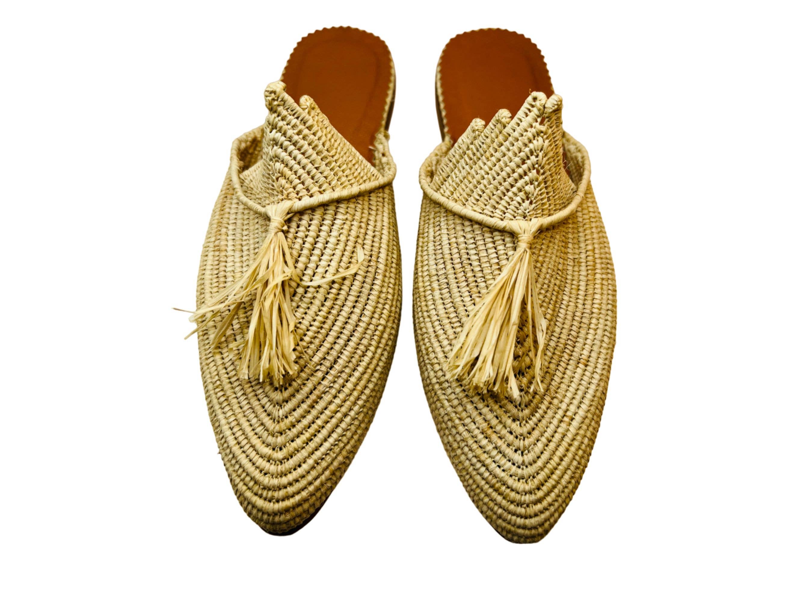 LaMaisonBerbere - Wholesale Sandals - Women's - Ravishing Raffia Handmade Moroccan Raffia Sandals for Women5