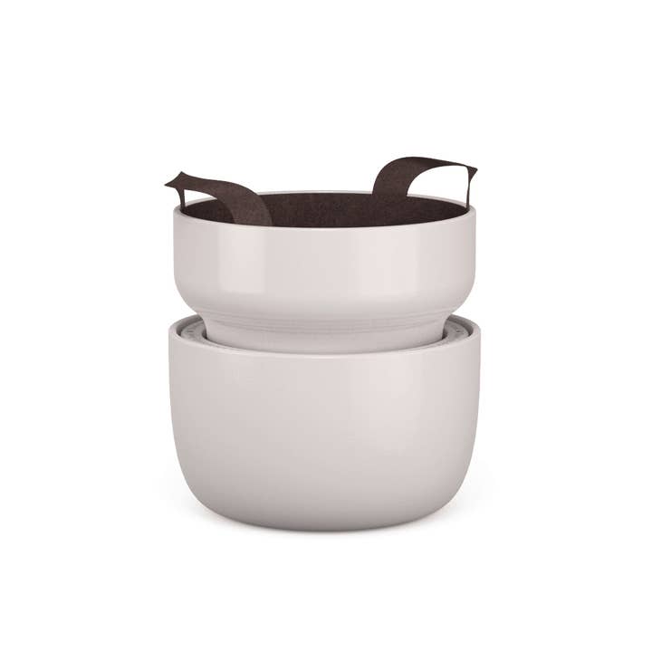 Cream Tendril Planter with Self-Watering SWAP+ System for wholesale on Faire