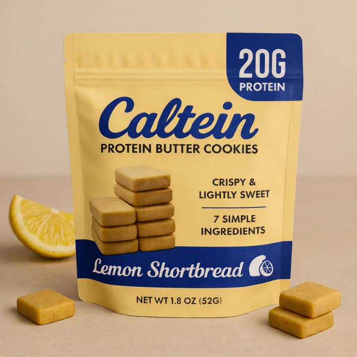 Lemon Shortbread Cookies | High Protein Snack | Clean Label for wholesale by Caltein