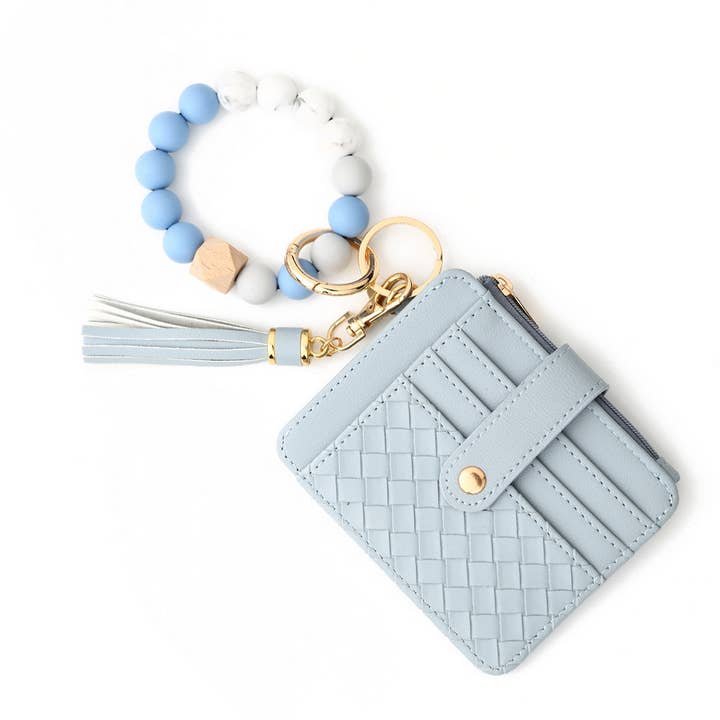 ACCITY - Wholesale Keychain Bracelet - WOVEN PLAID CARD HOLDER MULTI-LAYER KEYCHAIN_CWMM1294