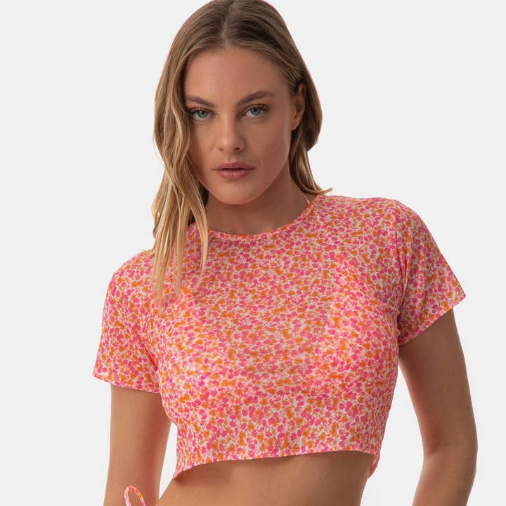 T-shirt corta in tessuto mesh Sorbet per la vendita all'ingrosso da parte di Rock Club