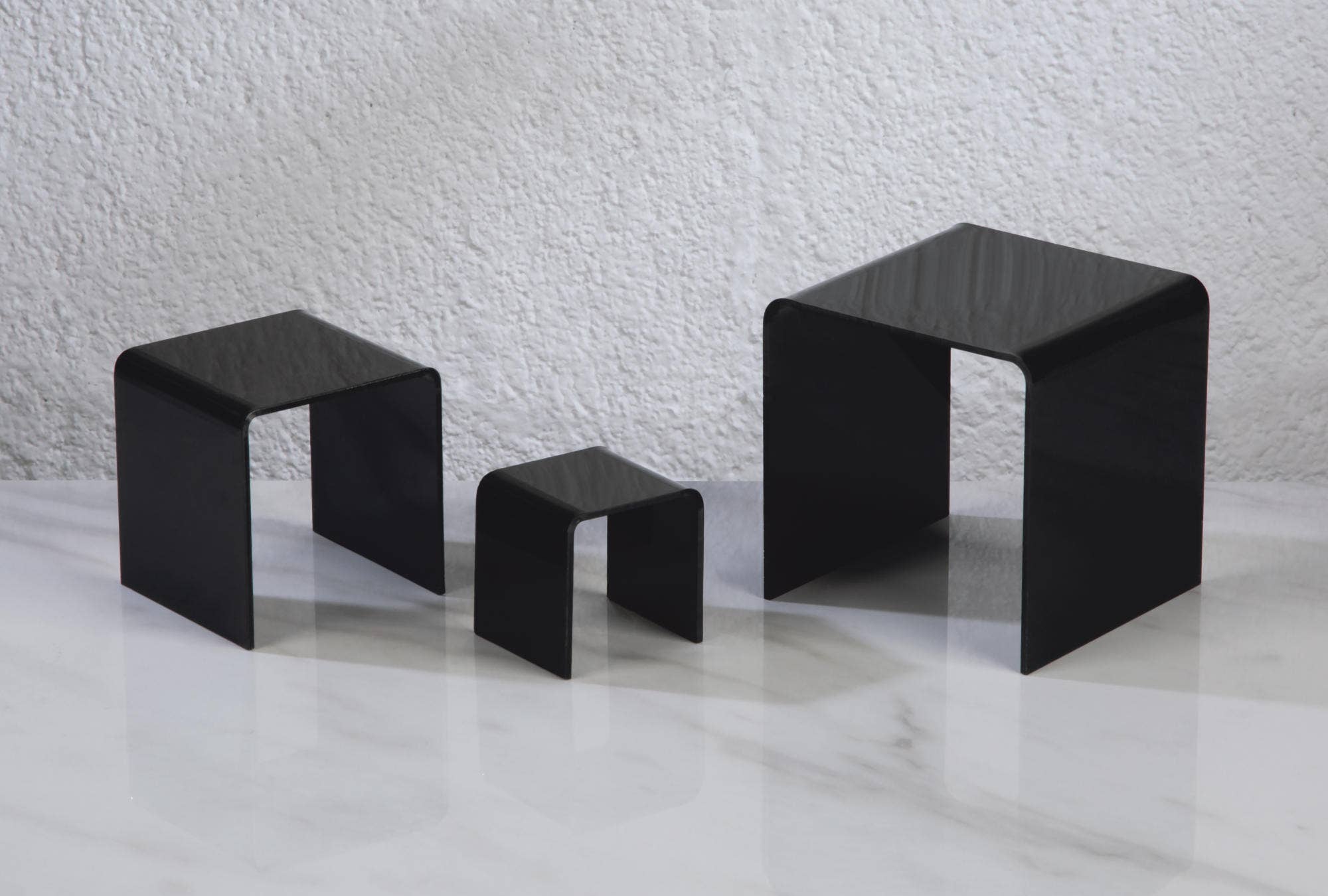 Tripar International - Wholesale Desk Riser - Square Black Acrylic Risers3