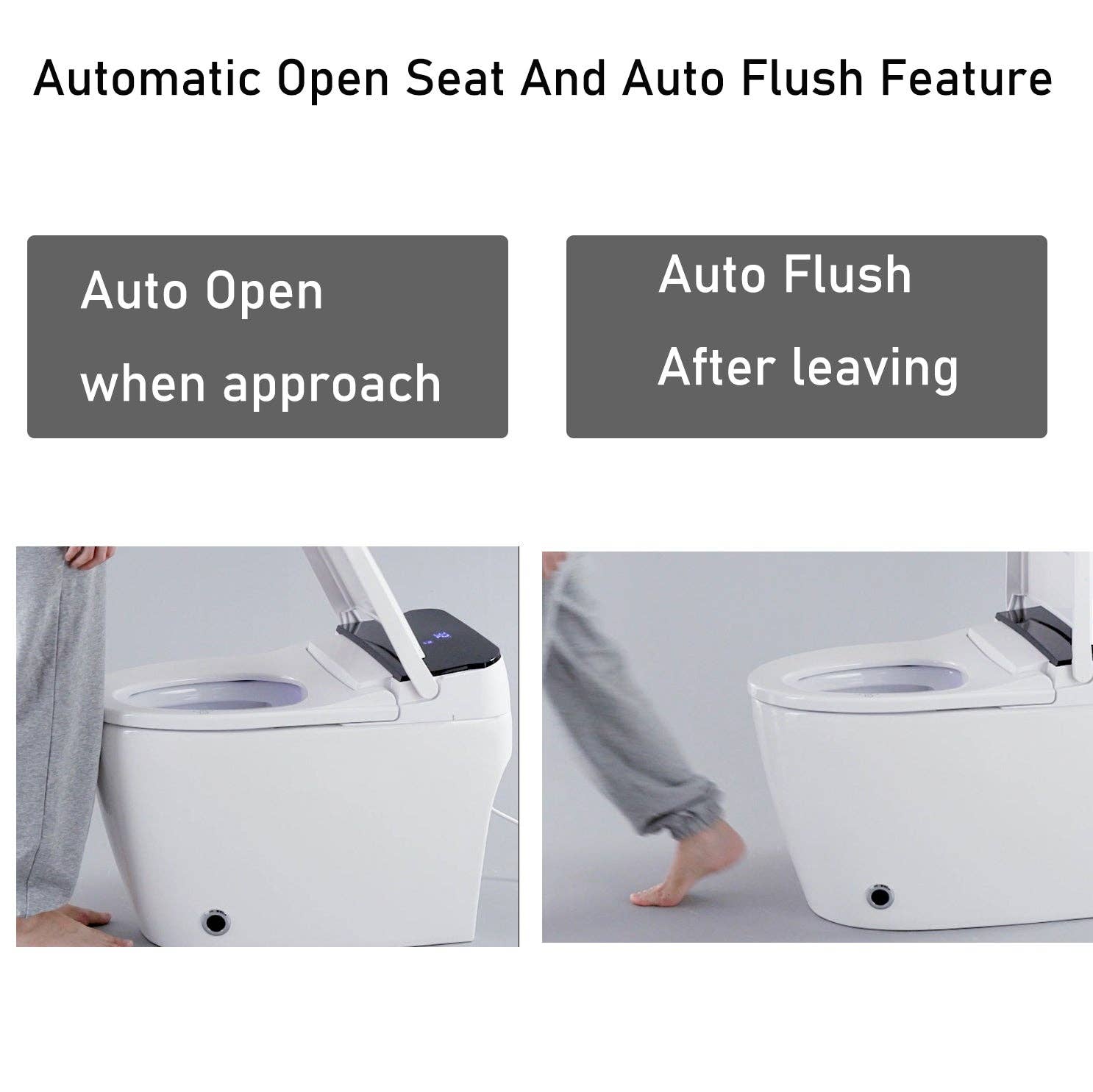 39F Inc. - Wholesale Toilet Paper Holder - White Elongated Smart Toilet with Heated Bidet Seat 9