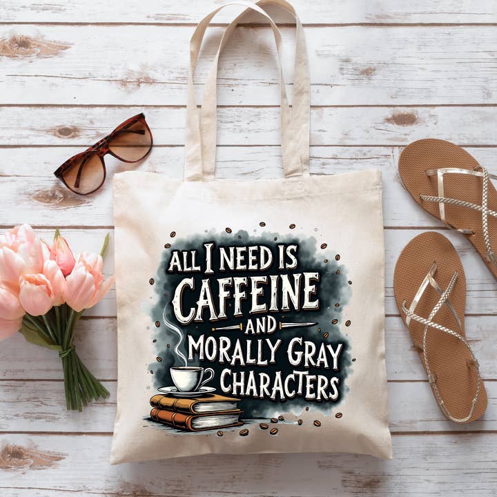 The Gift Genie LLC - Vendita all'ingrosso Borsa tote - Unisex - Borsa in Tela - Caffeina Moralmente Ambigua