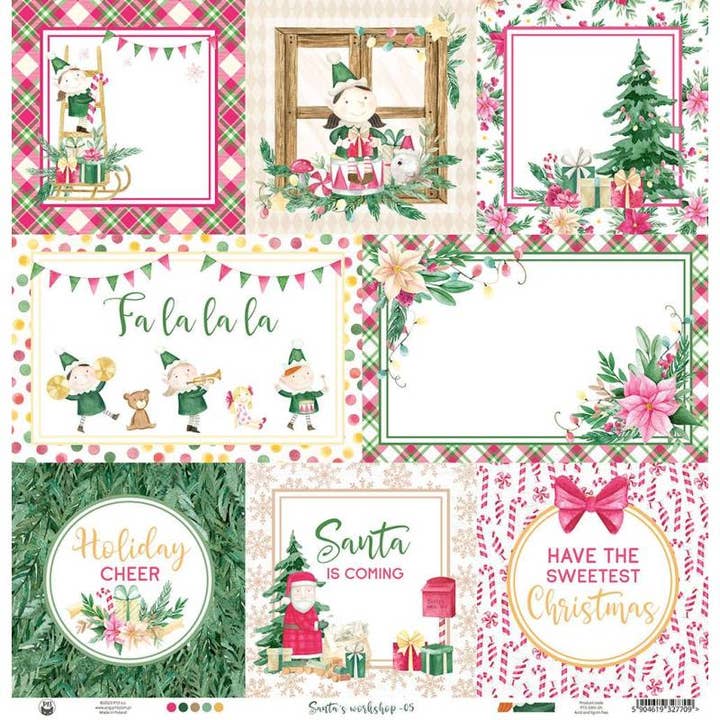 P13 - Wholesale Scrapbook - Paper Santa'S Workshop 05, 12X12"1