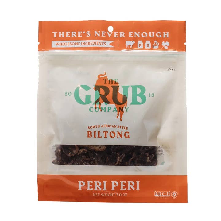 The Grub Company - Venta al por mayor Cecina - Biltong en lonchas - Peri Peri0
