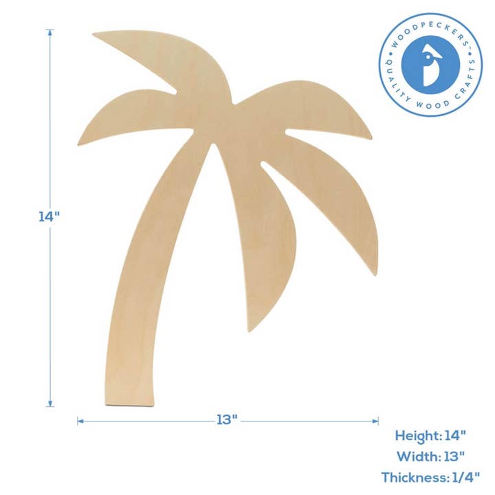Woodpeckers Crafts - Wholesale Cutouts - 14" Wood Palm Tree Cutout2