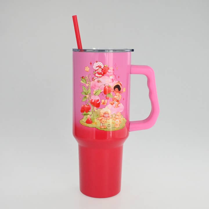 Silver Buffalo - Wholesale Insulated Mug/Tumbler - Care Bears & Strawberry Shortcake 40oz Ombre SS Tumbler