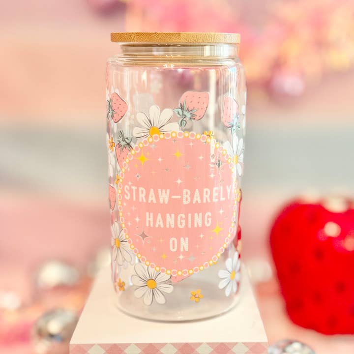 Verre de paille à peine suspendu pour la vente par HandCrofted