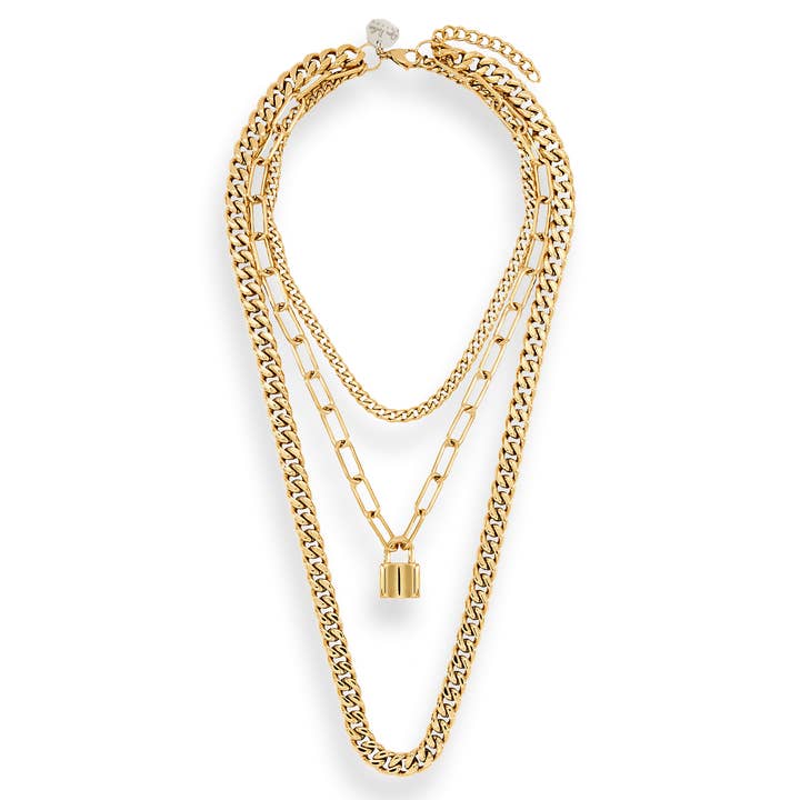 TRIPLE LAYER CHAIN - GOLD for wholesale by OPES ROBUR