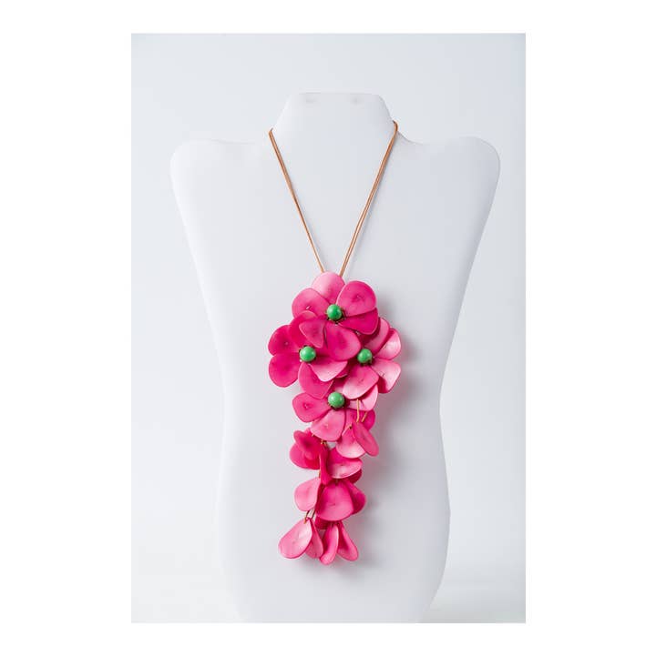 TaguArtsy - Wholesale Pendant/Charm Necklace - Holly Pendant Flower Tagua Necklace16