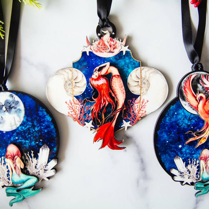 Mermaid Collection, Mermaid Christmas Ornaments for wholesale by The Slug And Kraken