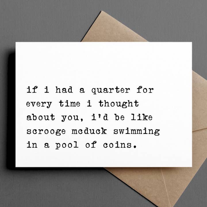 funny love, anniversary or anytime card | scrooge mcduck for wholesale by Ink & Attitude Stationery Company