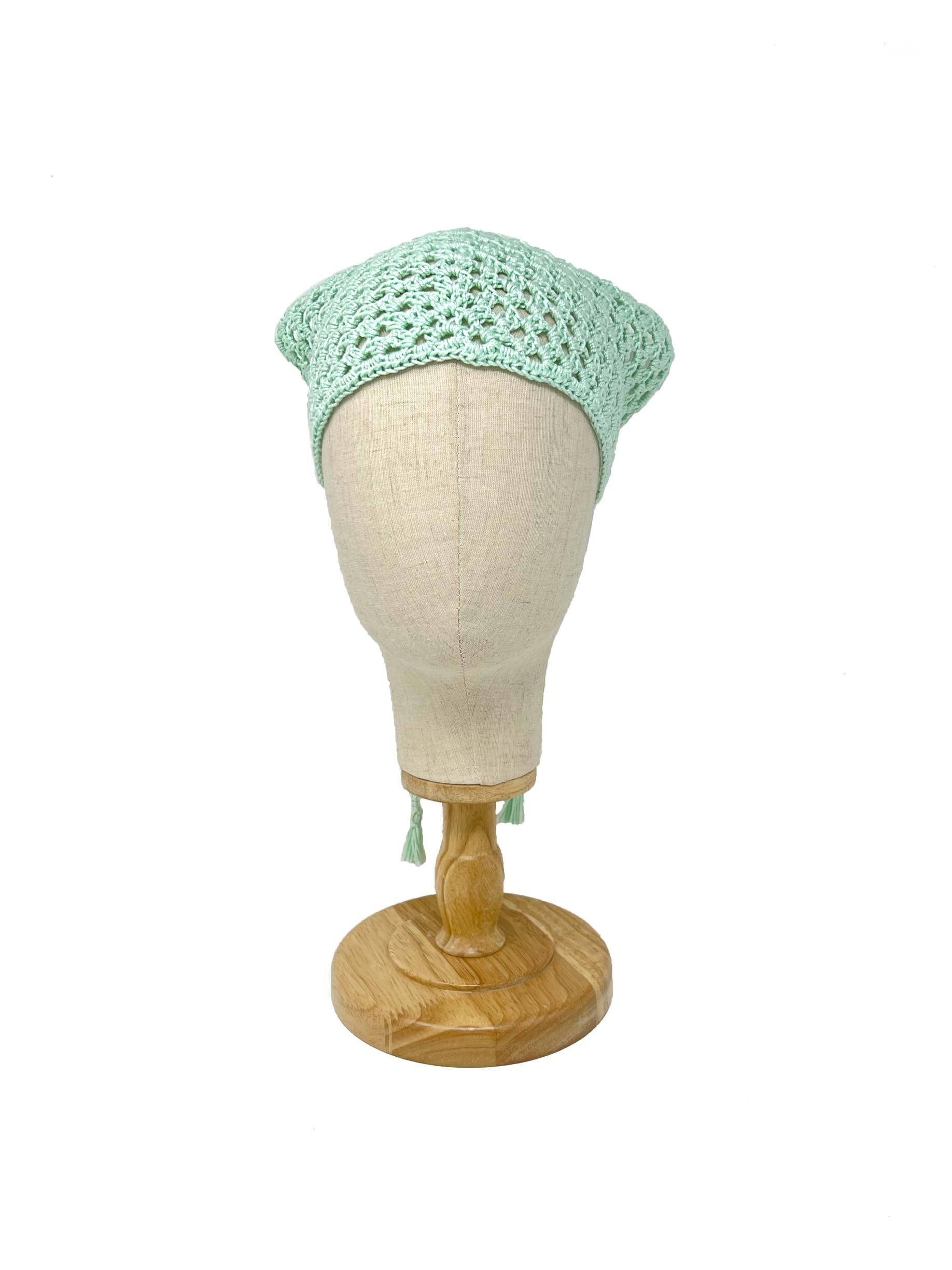 Tétè Accessories - Wholesale Fashion Headband - Women's - Bandana all'uncinetto verde menta