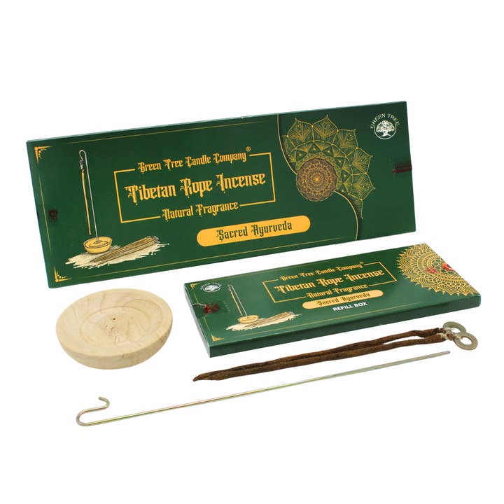 Green Tree Rope incense with holder Sacred Ayurveda for wholesale by Green Tree